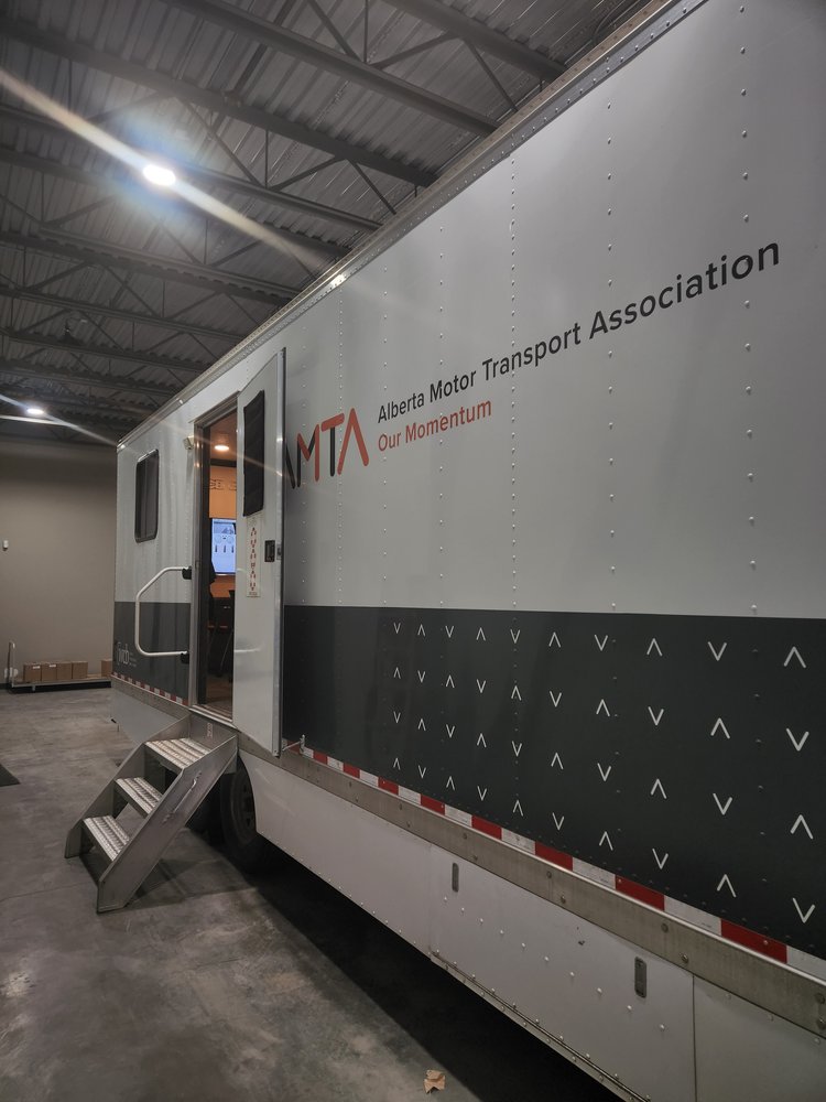 white amta simulator truck