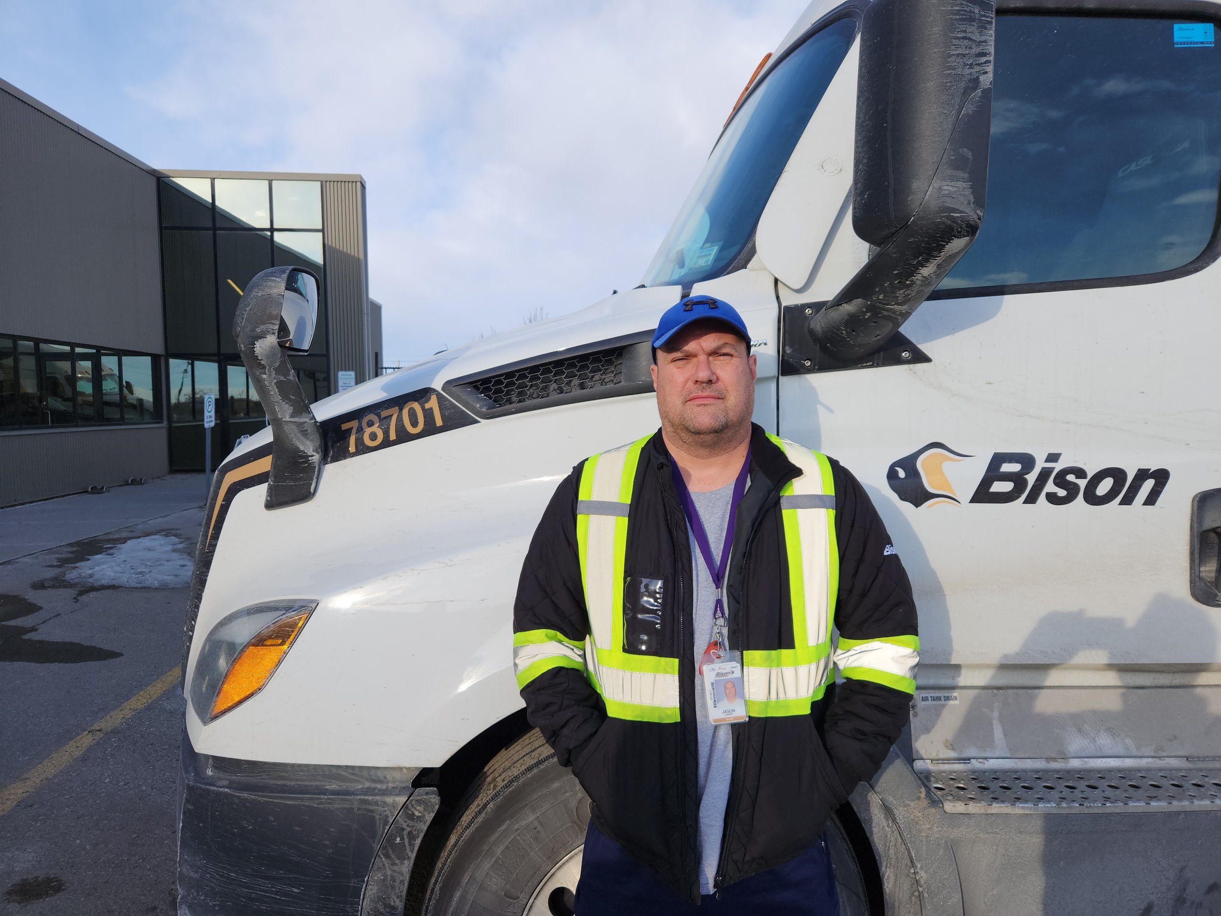 February 2025 Driver of the Month Jason Lowry Bison Transport