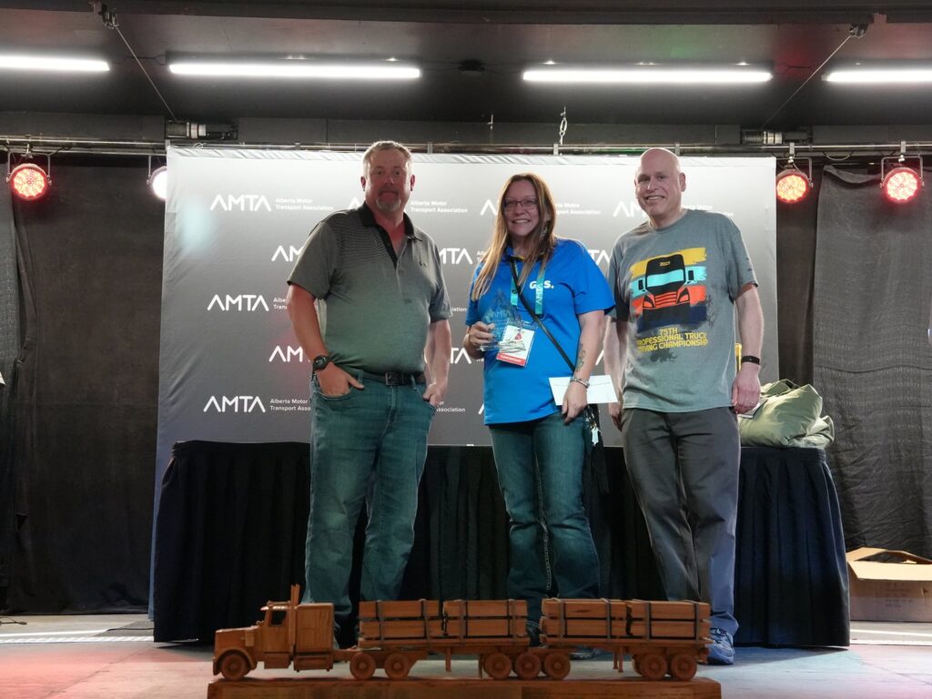 First female Grand Champion for Alberta Motor Transport Association’s (AMTA) Professional Truck Driving Championship