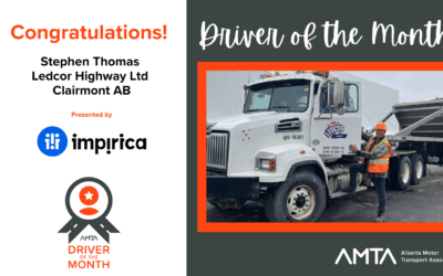 October 2024 Driver of the Month: Stephen Thomas, Ledcor Highway Ltd, Clairmont AB