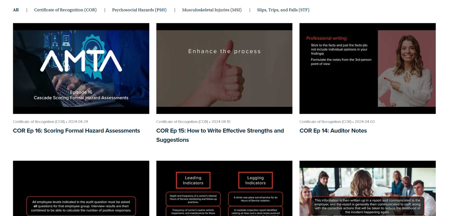 Screenshot of the Microlearn Page Screenshot of the Microlearn Page