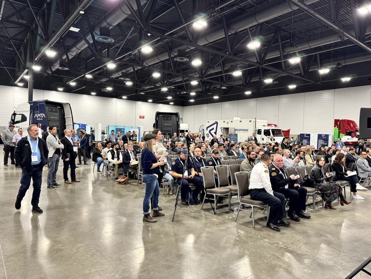Audience listening to speaker at AMTA Expo